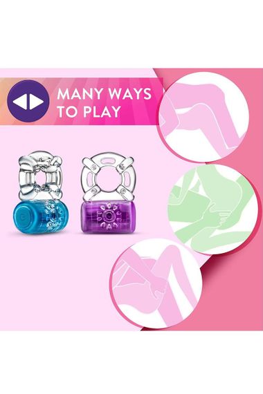 Ерекційне віброкільце PLAY WITH ME ONE NIGHT STAND VIBRATING C-RING PURPLE | Зображення 3