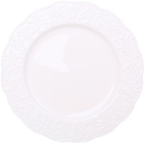 Набір 2 круглі блюда "White City Lily" Ø30.5см, біла порцеляна з орнаментом