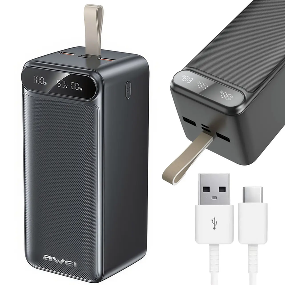 Повербанк 100000 mAh AWEI P101K для поїздок та роботи ∙ Зовнішній акумулятор ∙ Power Bank
