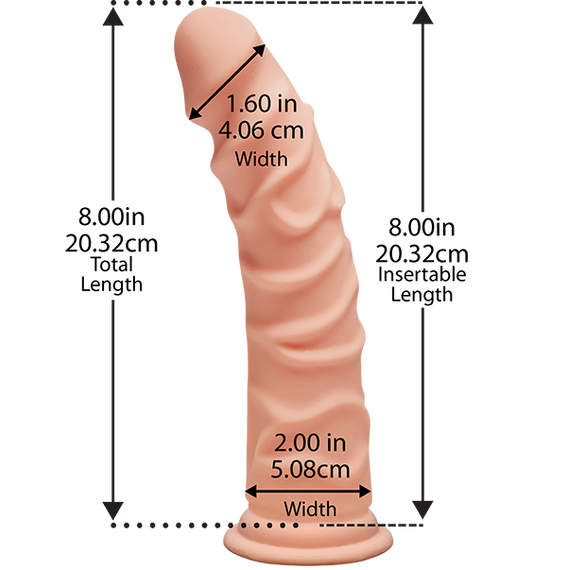 Фалоімітатор Doc Johnson The D - Ragin D - 8 Inch Without Balls - ULTRASKYN, діаметр 5,1 см | Зображення 1