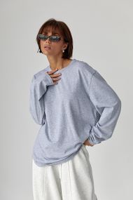 Однотонний базовий лонг oversize - сірий цвет, ONE SIZE (є розміри)