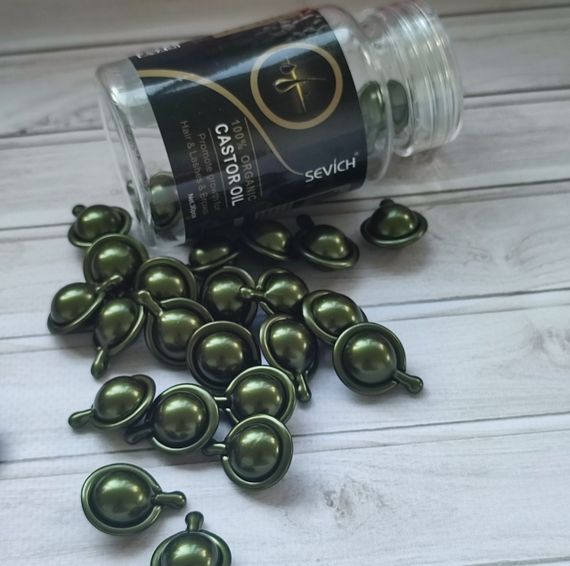 Капсули для волосся, вій та брів Sevich Hair Castor Oil