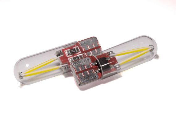 Світлодіодна лампа StarLight T10 1 діод 12 V COB 1 W WHITE мультиполярна/скрята колба/листовка плата | Зображення 1