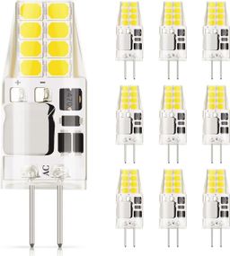 Светодиодные лампочки DiCUNO G4, 2 Вт (эквивалент галогенной лампы 20 Вт), 260 лм, холодный белый свет 6000 К,