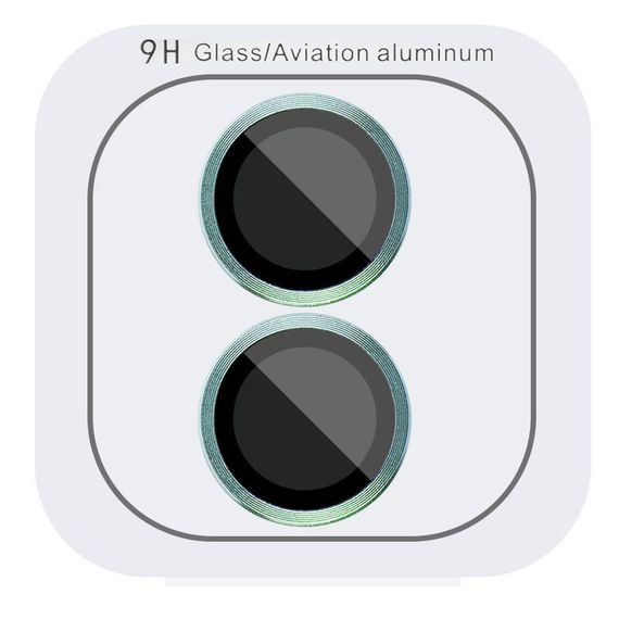 Захисне скло Metal Classic на камеру (в упак.) для Apple iPhone 16 (6.1") / 16 Plus (6.7") Бірюзовий / Azure