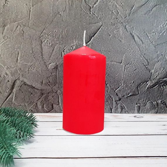 Свічка столова циліндр Bispol AURA Candles sw60/100-030 Червоний | Зображення 5
