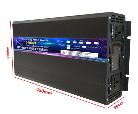 Інвертор перетворювач напруги 48/220 чистий синус 12000w (6000) | Зображення 1