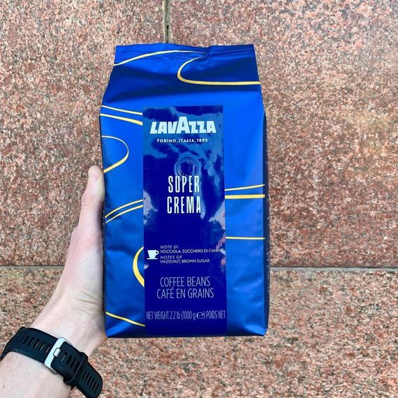 Кава в зернах Lavazza Super Crema 1кг Італія Лавацца Супер Крема Кремова кава | Зображення 1