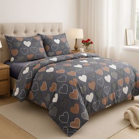 Комплект постельного белья SoundSleep Loretta бязь Евро 200х220 см серый (2800004737937)