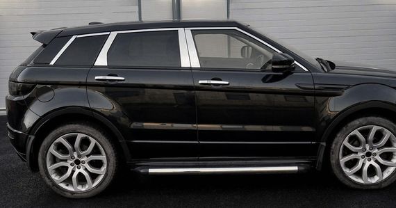 Молдинг дверных стоек (6 шт, нерж.) для Range Rover Evoque 2012-2018 гг