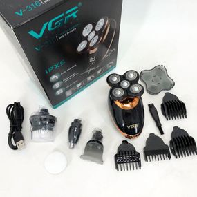 Беспроводная электробритва VGR V-316, Тример для бороды, LR-418 Профессиональная электробритва