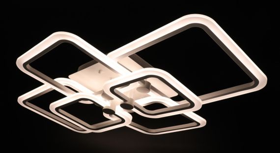 Люстра світлодіодна стельова LED світильник для квартири на стелю лед з пультом 25736 Білий 12х59х80 см. | Зображення 3