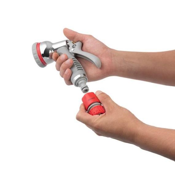 Пістолет-розпилювач для поливу, 8 функцій, адаптер 1/2", 3/4", конектори на шланг 1/2" INTERTOOL GE-0005 | Зображення 1