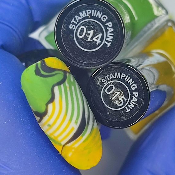 Лак-фарба Designer №15 (Жовта) Stamping Paint 9 мл | Зображення 2