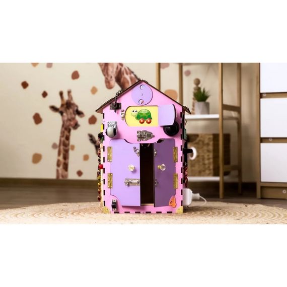 Развивающая игрушка Бизикуб "Дом" TG200111 розовый, 55х30х30 см | Зображення 1