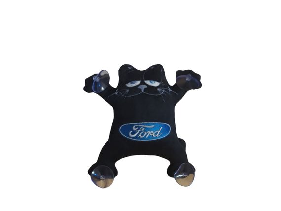 Игрушка кот Саймона в машину c вышивкой Ford форд черный автомобилисту  01777 | Зображення 1