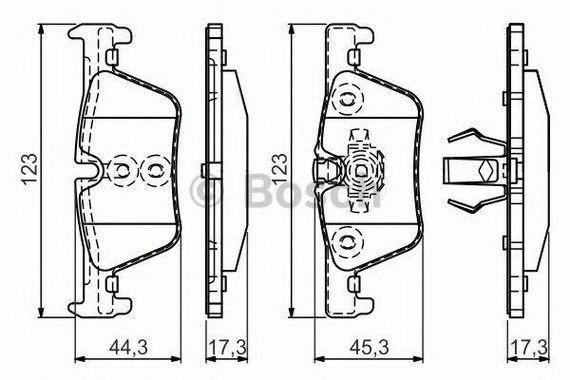 Колодка гальм. диск. BMW 1(F20) 116D-125I 2010-,3(F30) 316-328 2011- задн. (вир-во Bosch) BOSCH 0986494554 на BMW 2 купе (F22, F87)