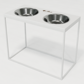 Миски на підставці для великих собак Hollky Base XL40 (2 × 1,8 л) BXL40-522640-WHWH