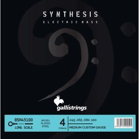 Струни для бас-гітари Gallistrings BSN45100 (.054-.100), Synthesis, MEDIUM CUSTOM, Nickel