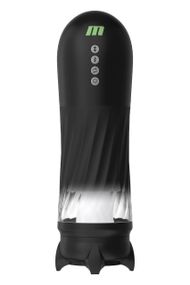 Вібромастурбатор у колбі автоматичний Blush M for Men з підігрівом, чорний, 33 см Sex Aura