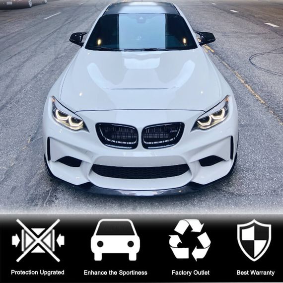 Накладка на передній бампер Lip V4 (для F87 M2 Competition, Карбон) для BMW 2 серія F22/23 2014-2021 рр | Зображення 2