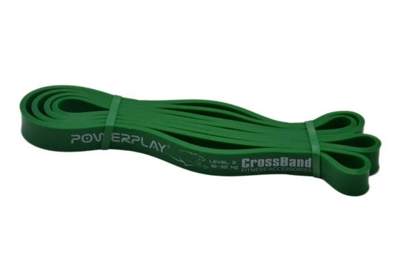 Еспандер-петля (гумка для фітнесу і кроссфіту) PowerPlay 4115 Power Band Зелена (16-32kg) (PP_4115_Green_(16-32kg)) | Зображення 3