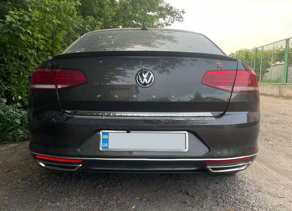 Кромка багажника SD (нерж) OmsaLine - Итальянская нержавейка для Volkswagen Passat B8 2015-2024 гг | Зображення 1