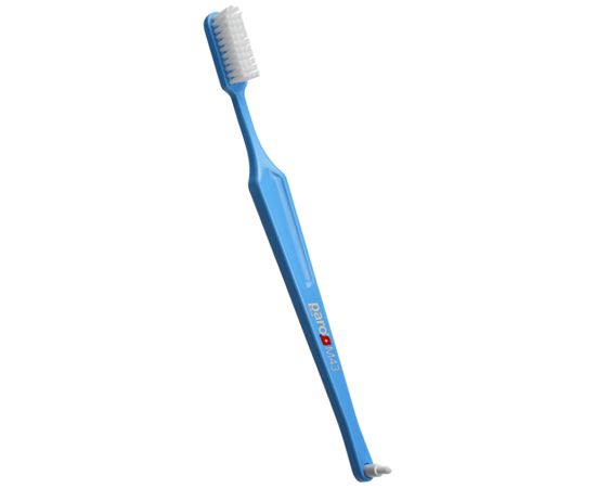 Зубна щітка середньої жорсткості paro® toothbrush M43 з монопучковою насадкою, блакитна