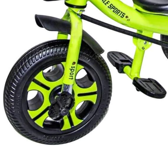 Велосипед детский трехколесный с родительской ручкой Scale Sports Зеленый