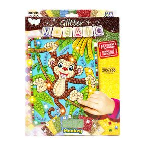 Креативна творчість "Блискуча мозаїка: Monkey" БМ-02-03, 20.6х26 см