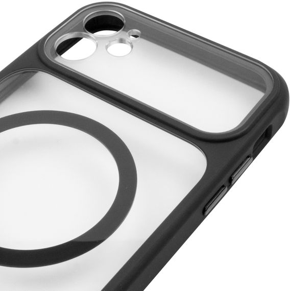 Чохол TPU+PC GETMAN Moon Clear with Magnetic Fit для Apple iPhone 12 (6.1") Black | Зображення 5