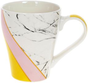 Кухоль Marble Pink-Yellow фарфор 400мл