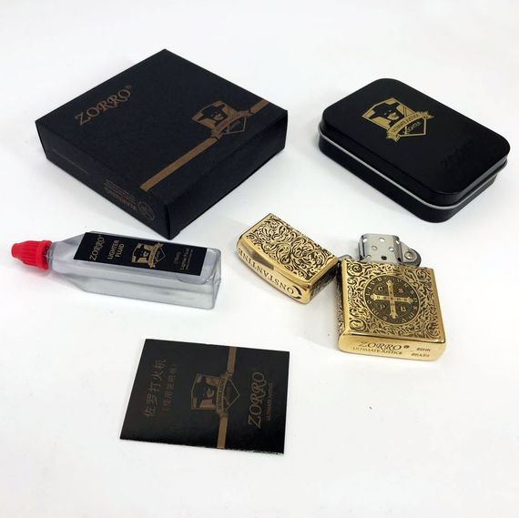 Оригинальная бензиновая зажигалка Zorro HL-303, Зажигалка подарочная сувенирная, ZT-795 Сувенирные зажигалки | Зображення 6