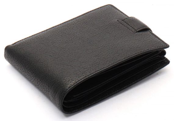 Черное кожаное мужское портмоне с отделением для документов Marco Coverna MCBK010-805 | Зображення 3