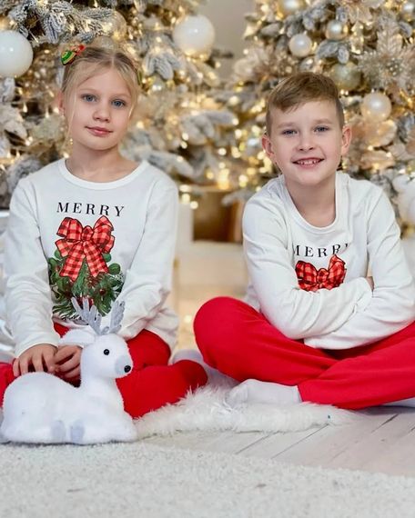 Піжама дитяча "Family look" Носи своє 110 Білий (p-12556-140952) | Зображення 3