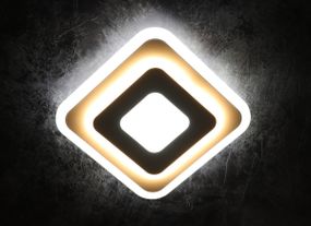 Сучасний квадратний світильник стельовий LED для кімнати кухні ванної 25132 Білий 4х25х25 см.