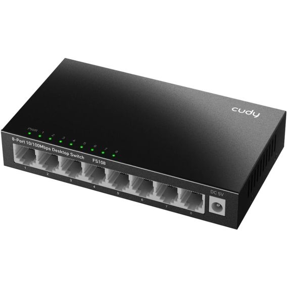 Комутатор Cudy FS108, 8 портовий 10/100 Mbps Metal Switch | Зображення 1