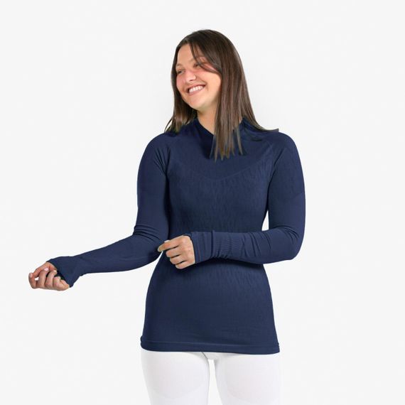 Термофутболка з довгими рукавами Keepdry для дорослих темно-синя - M. | Зображення 1