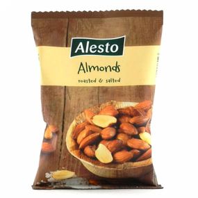 Орехи миндаль соленый обжареный Alesto Almonds, 150г, Германия, не горький