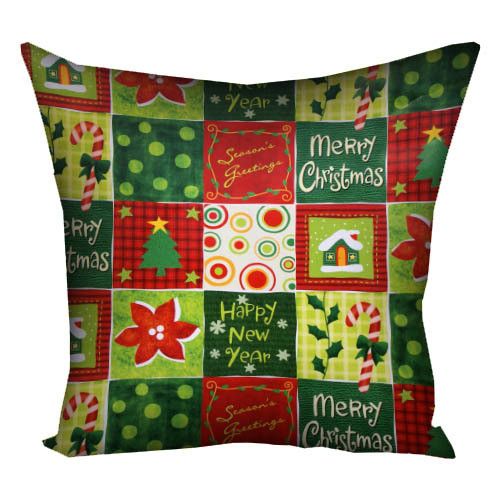 Подушка габардинова з принтом Merry Cristmas 50x50 (5P_NGNAS014)