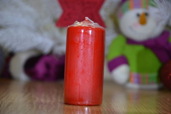 Свічка столова циліндр Bispol AURA Candles sw50_100_030 Червоний | Зображення 3