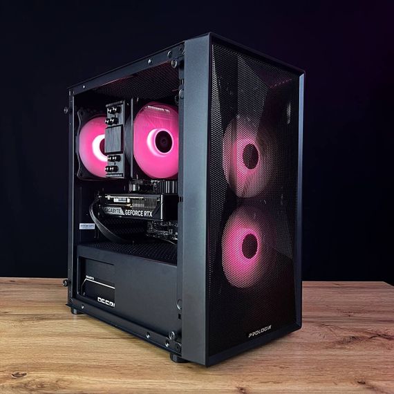 Збірка на замовлення: ігровий ПК Prologix E102 RGB Tower / AMD Ryzen 5 5600 (6 (12) ядер по 3.5 - 4.4 GHz) / 32 GB DDR4 / 1000 GB SSD M.2 / nVidia GeForce RTX 5060, 8 GB GDDR7, 128-bit / 650W | Зображення 2