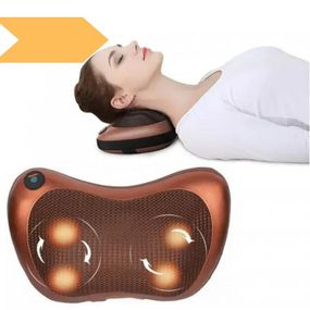 Автомобильная массажёр-подушка для шеи XPRO Massage pillow CHM-8028 роликовый коричневый (MER-13123_329)