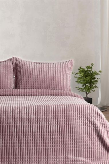 Покривало з наволочками Merinos Modern Line 220×240 см. Пудра
