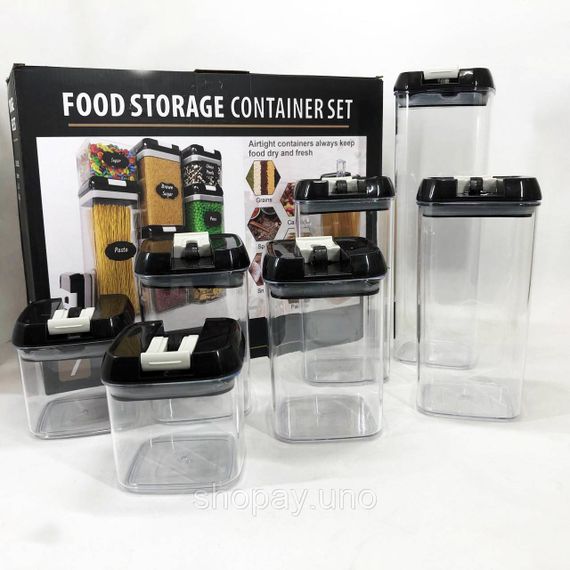Органайзер для зберігання спецій FOOD Storage Container Set, Прозорі контейнери для спецій FB-89 | Зображення 1