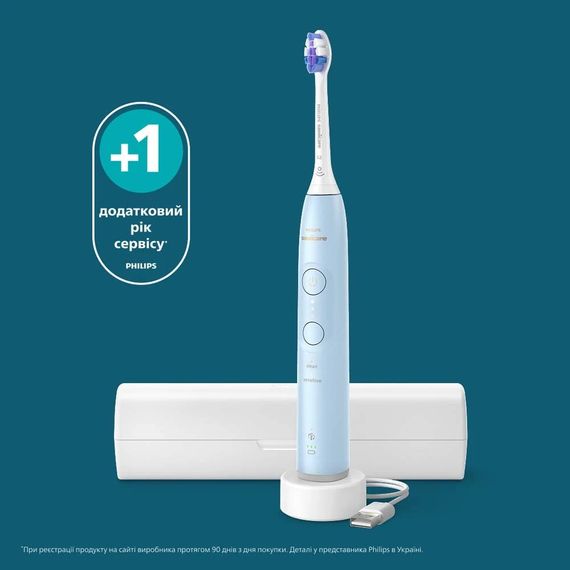 Електрична зубна щітка Philips Sonicare HX7406/02 (серія 6100), Блакитний | Зображення 1