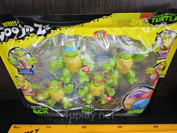 Набір фігурок тягучок Герої Гуджітсу Черепашки ніндзя Оригінал Heroes of Goo Jit Zu TMNT | Зображення 4