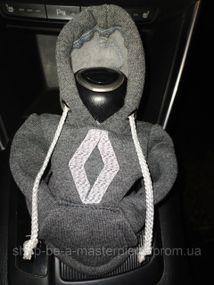 Чехол кофта Худи аксессуар на КПП Car Hoodie рено Renault серый  подарок автомобилисту 10070
