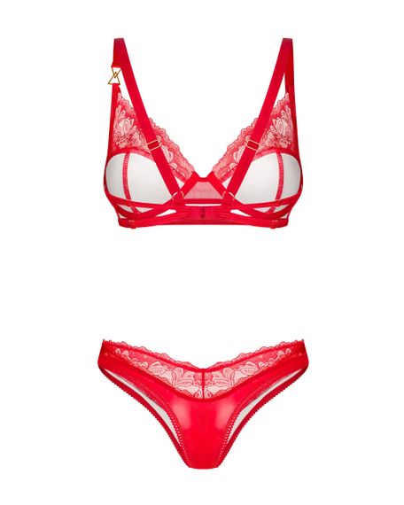 Комплект Obsessive Aliosa set Червоний L/XL | Зображення 4