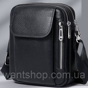 Мужская сумка-барсетка кожаная через плечо Tiding Bag TM-52010